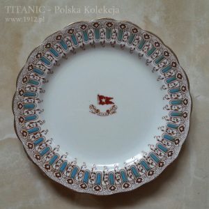 Talerz deserowy White Star Line z linii stylistycznej używanej na Titanicu